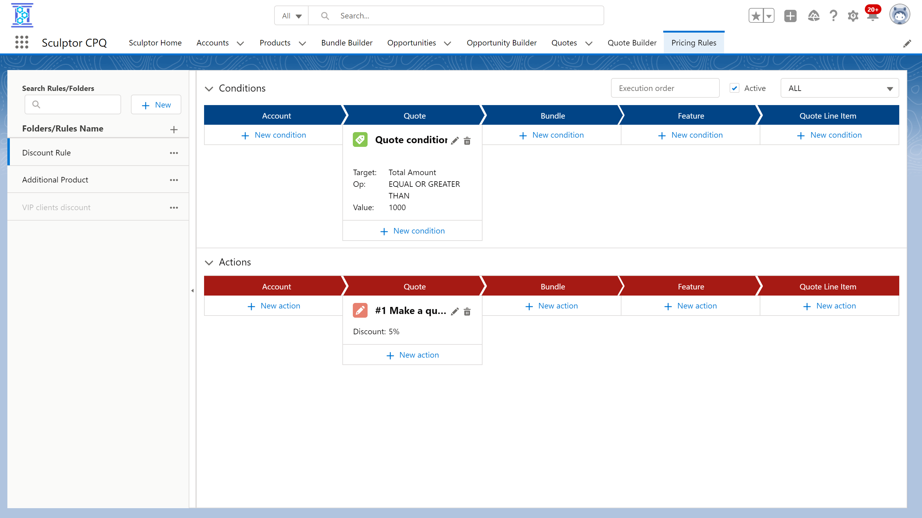 screenshot of Sculptor CPQ
